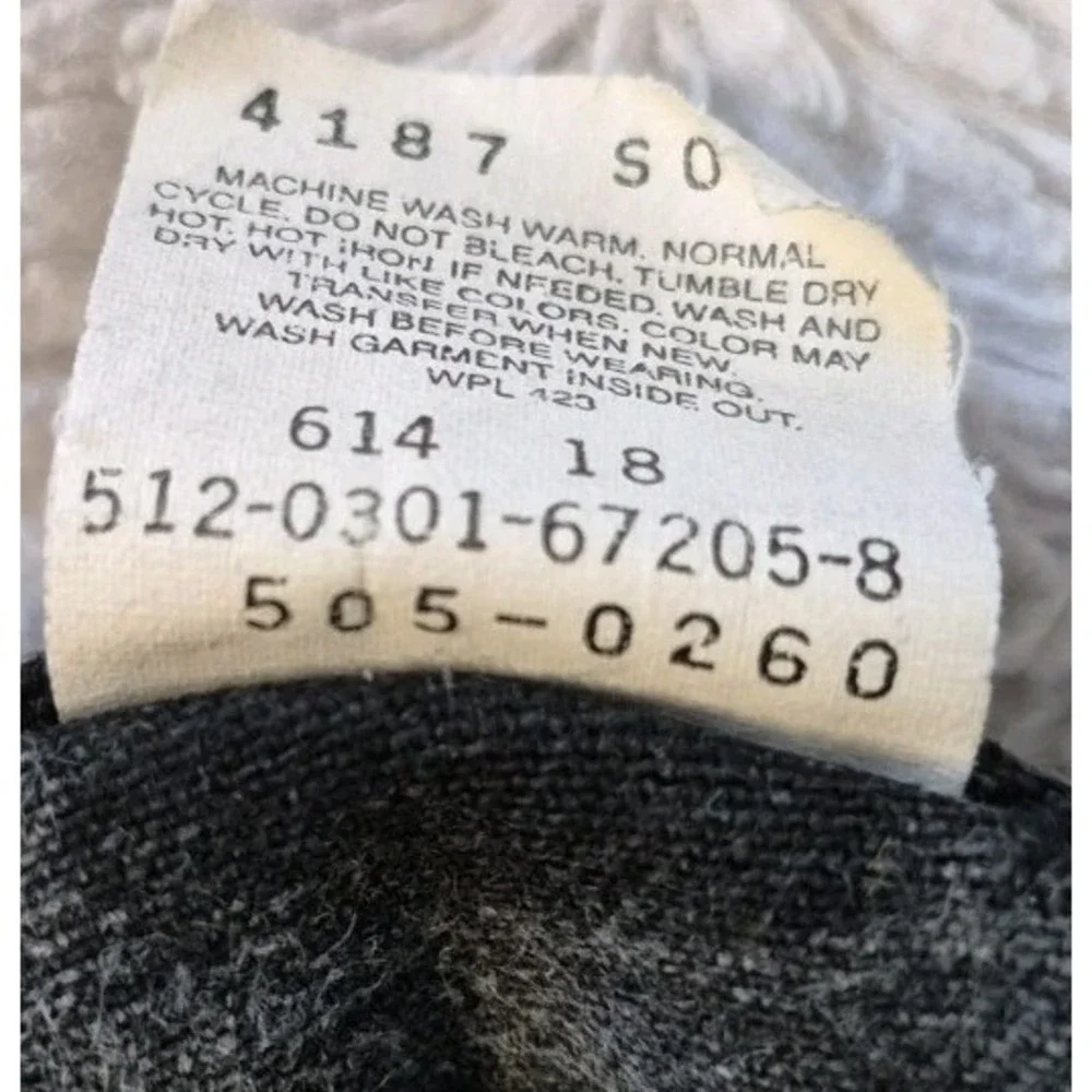 Vintage 2001 Levi's 505 Jeans Men's 38x34 Straight Leg Black Made In USA Y2K